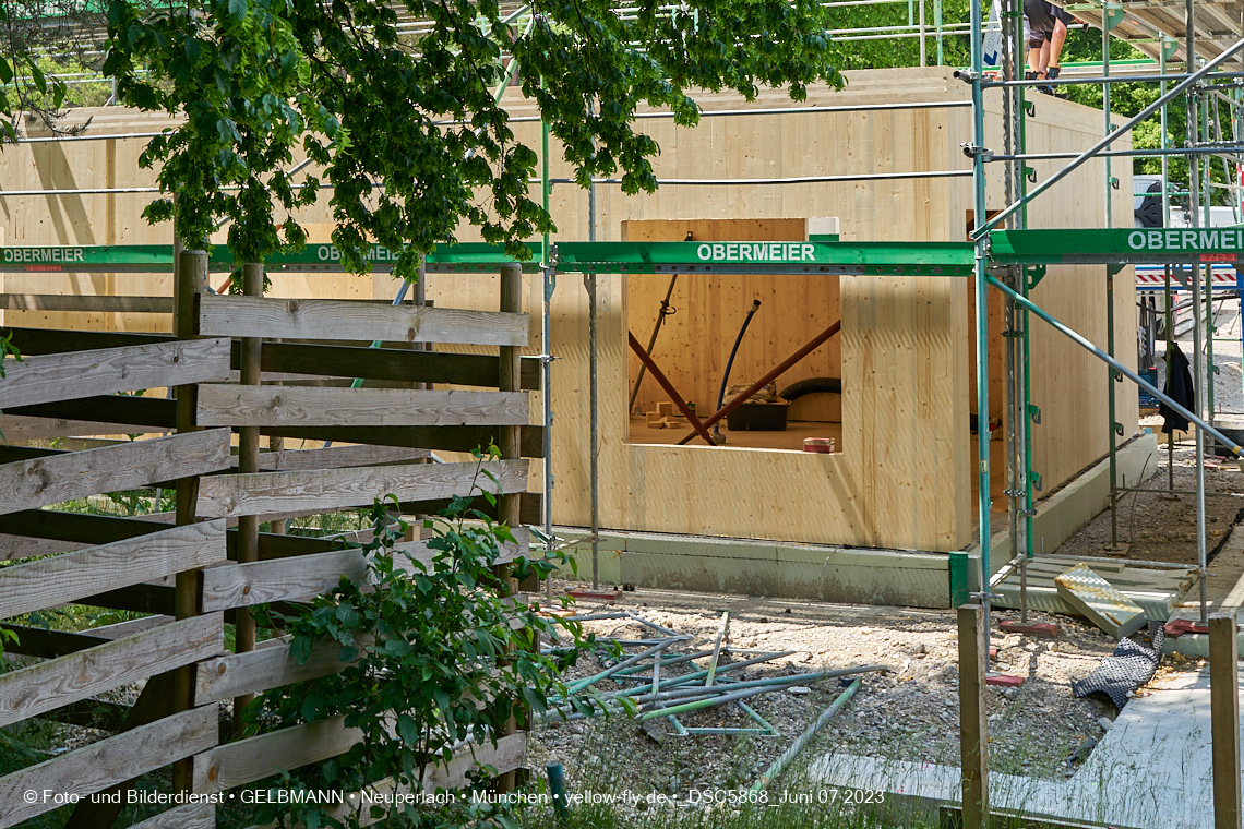 07.06.2023 - aktuelle Fotos von der »Baustelle zum Hort für Kinder« in Neuperlach in München